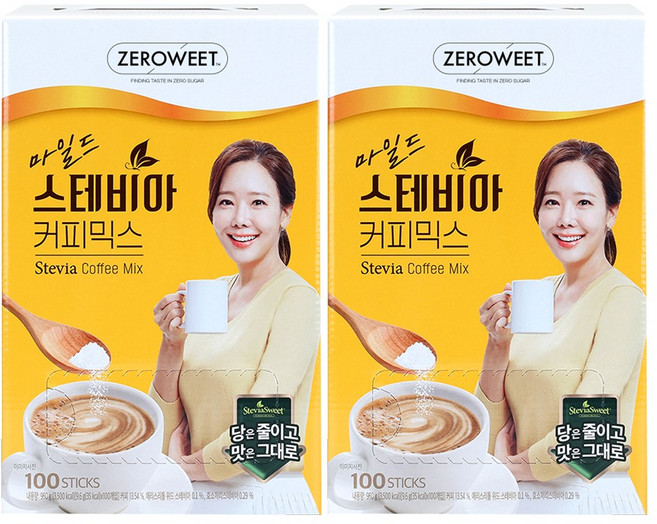 스테비아스위트 마일드 커피믹스, 9.6g, 100개입, 2개
