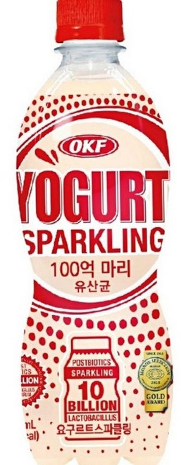 오케이에프 요구르트 유산균 100억마리 스파클링 음료 요거트 장건강, 500ml, 24개