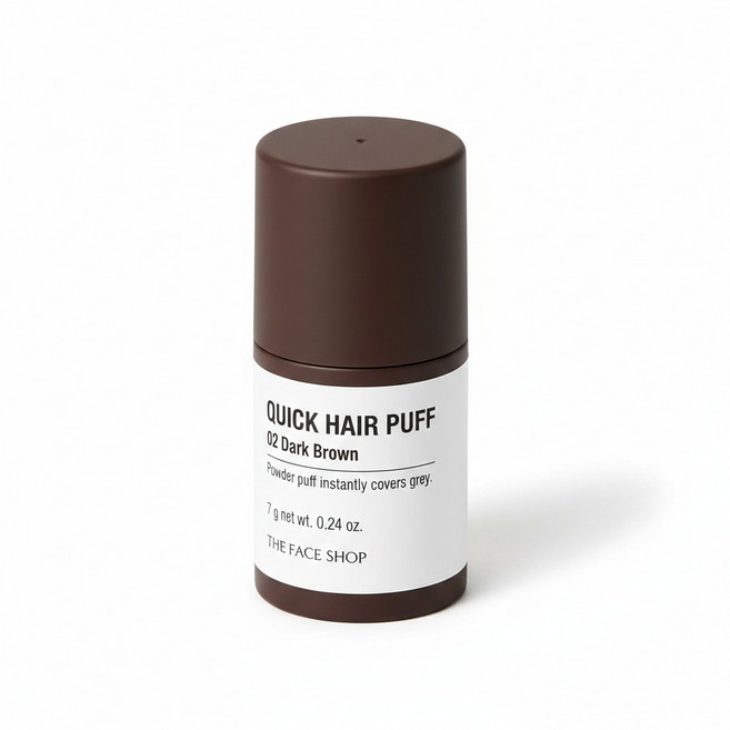 2+2 퀵 헤어 퍼프 02호 다크브라운, 1개, 7g