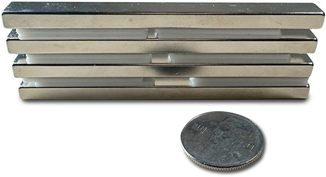 100*10*5 네오디움 사각자석 NS 지름 100mm x 10mm x 5mm [니즈], 4개