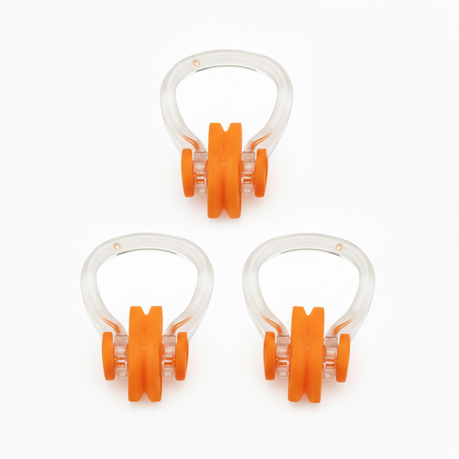 SWM 수영 코마개 3p 물놀이 수영 잠수, 오렌지, 3개