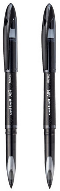 유니볼에어 미쯔비시 펜 UBA-188M, 블랙, 2개