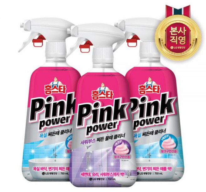 홈스타 핑크파워 욕실 찌든때 클리너 2입 + 샤워부스 찌든 물때 클리너 1입, 샤워부스 3개