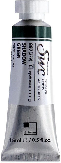 신한 SWC 수채화 물감 15ml 낱색 C, 897 Shadow Green