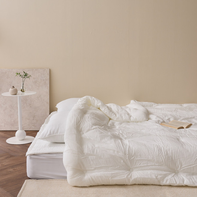 [국내생산] 에그룸 시그니처 텐셀 모달100 밴딩 모달 침대패드 4color, 밴딩패드 단품구성, 크림화이트