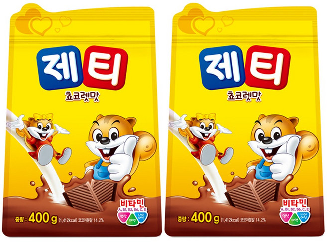 동서식품 제티 초코렛맛 리필, 400g, 1개입, 2개, 400g