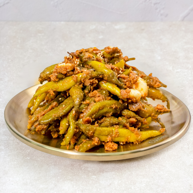 오마이찬 된장고추장아찌 - 밥도둑 전통 전라도 고추지 된장무침, 1.5kg, 1개