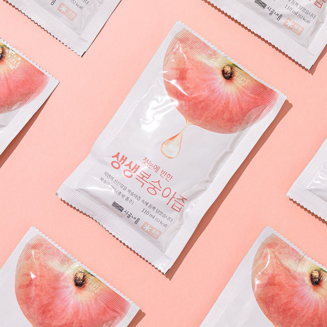 [시골내음] 복숭아즙 아이변비 첫눈에반한 생생 복숭아즙 소포장 답례품, 180개, 110ml