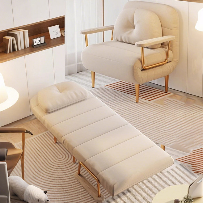 하루꿈 벨벳 접이식 쇼파베드 소파 겸용 침대 1/2/3인용 침대 다용도 등받이 각도조절 거실 좌식 소파침대, 화이트