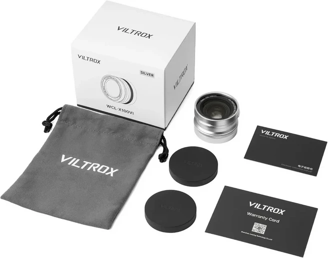 Viltrox WCL-X100VI 28mm 상당 광각 변환 렌즈 (후지필름 X100 시리즈 카메라용) 후지필름 X100VI X100V X1, 01 Silver