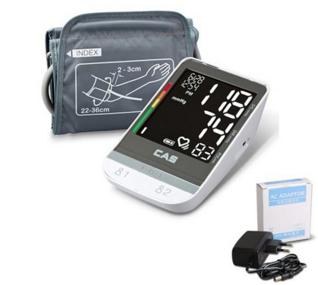 카스 자동 전자 혈압계 MD-2540 + 어댑터 혈압측정 팔뚝형 혈압계, 1개
