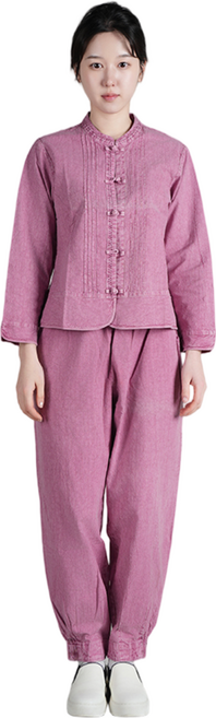 [편한생활한복] 여자 개량한복 20수 스티치한벌 봄 가을용