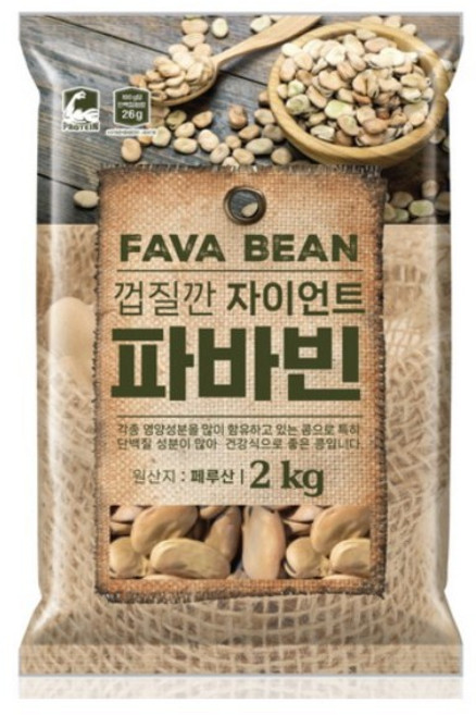 껍질깐 자이언트 파바빈, 2kg, 1개