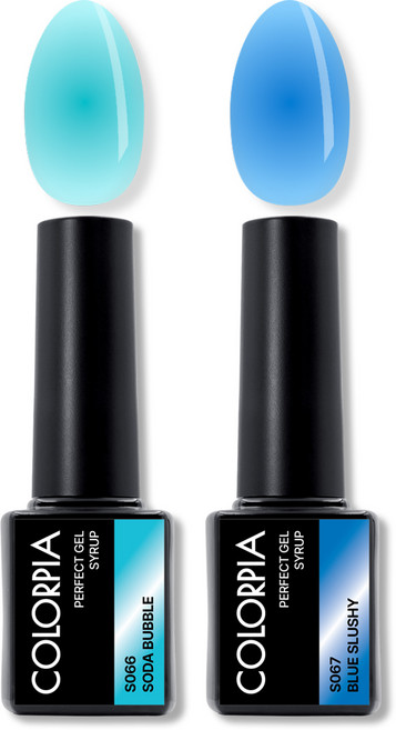 칼라피아 원스텝 퍼펙트젤 시럽 젤네일 세트, 1세트, 10. 소다버블 + 블루슬러시