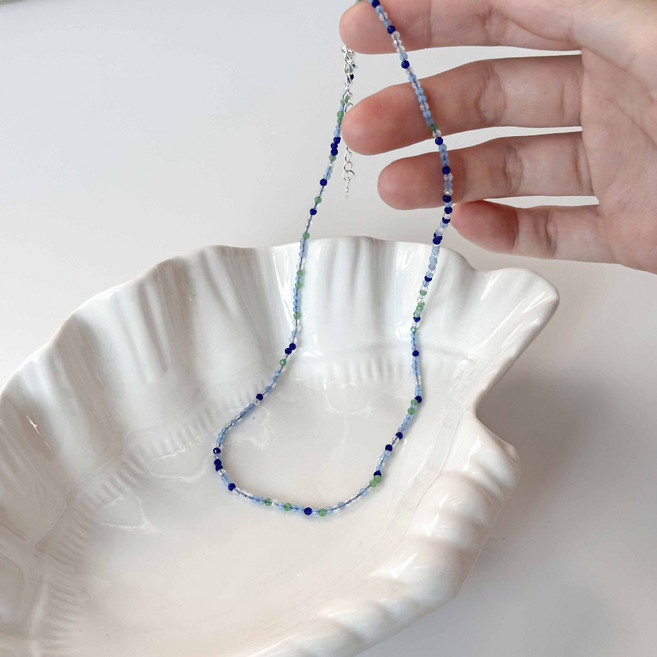 여성용 비즈 목걸이 심플 모던 쇄골사슬