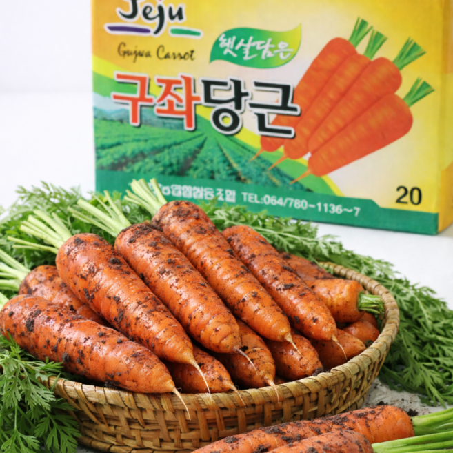 [제주 구좌당근] 국내산 흙당근 햇당근, 1박스, 5kg(중사이즈)