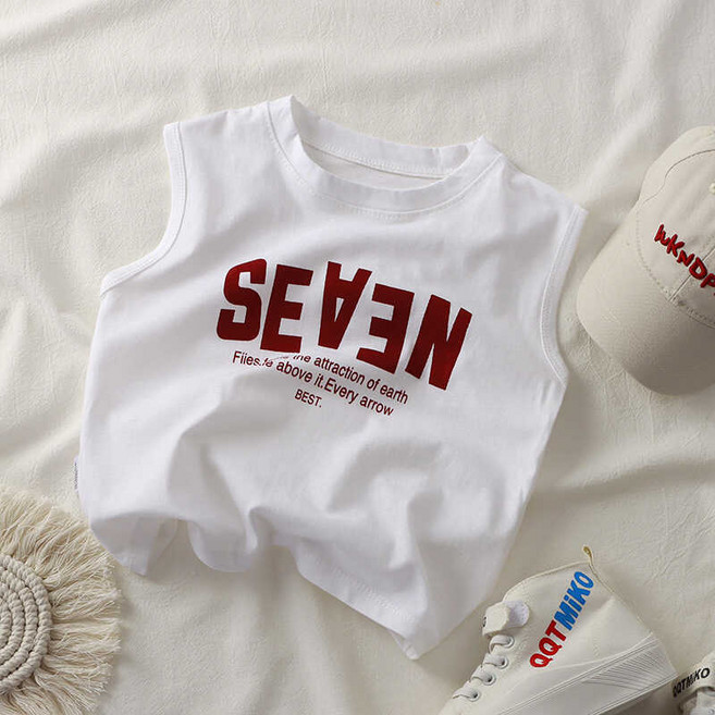 【兒童夏裝無袖背心】純棉A類無袖上衣 兒童夏季純棉上衣韓版寬肩背心男童女童無袖T恤中大童百搭