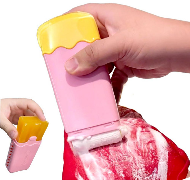 깔끔더하기 빨래비누 거품기 비누곽 거품 롤러케이스, 핑크-라이트, 1개