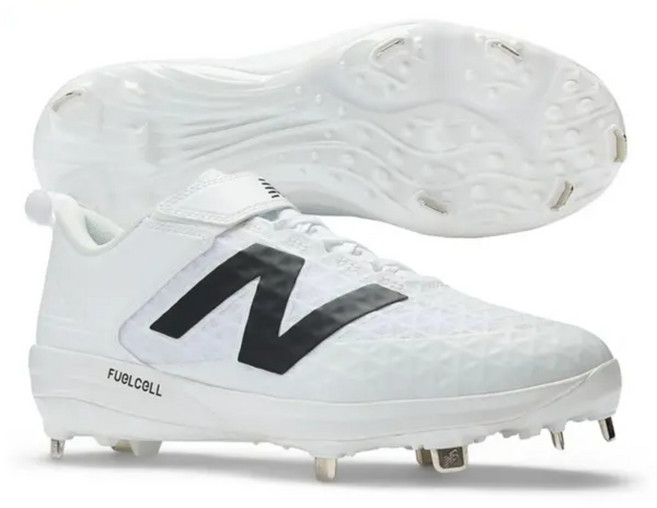 뉴발란스 퓨얼셀 L4040 TW8 일체형 징스파이크 야구화 화이트