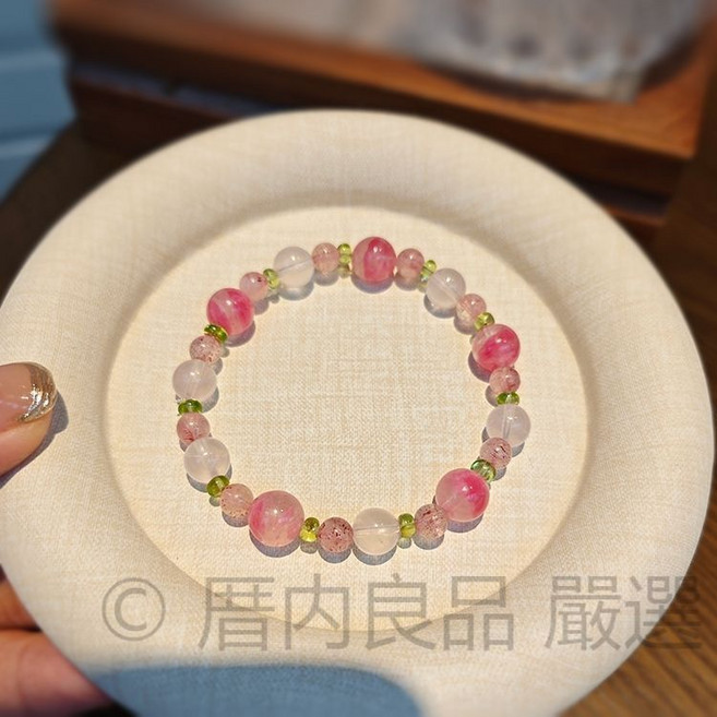招財貓咪手串 天然原木雙圈手串