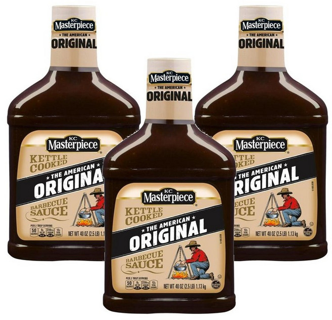 KC 마스터피스 오리지널 BBQ 바비큐 소스 1.13kg, 3개