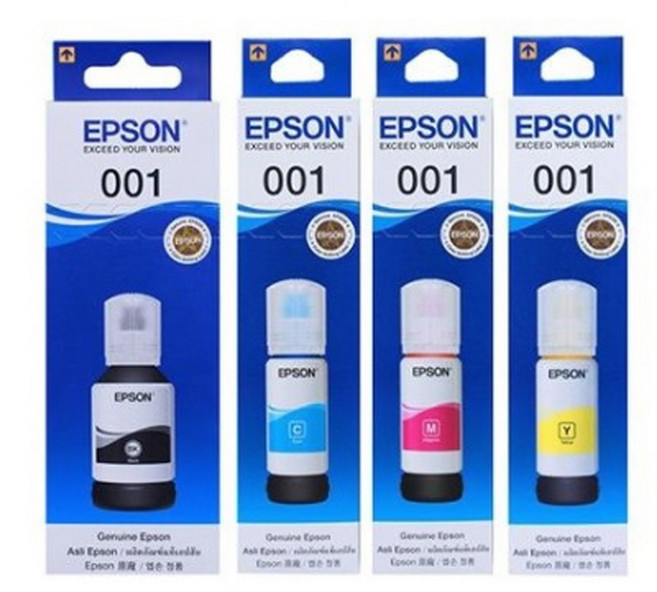엡손 001 잉크 T03Y 정품 L4150 L4160 L6160 L6170 L6190 L6191 잉크, 정품4색세트 티03와이, 1개