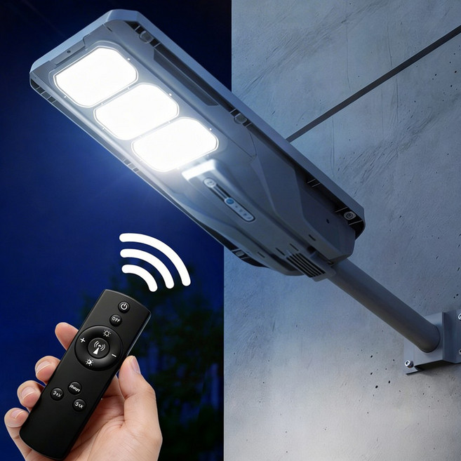 신성나라 태양광 지속형 센서형 듀얼 가로등 태양열 센서등 LED 투광등 조명 아파트 도로 헤드 일체형 에이스 800W, 흰빛(가로등헤드)