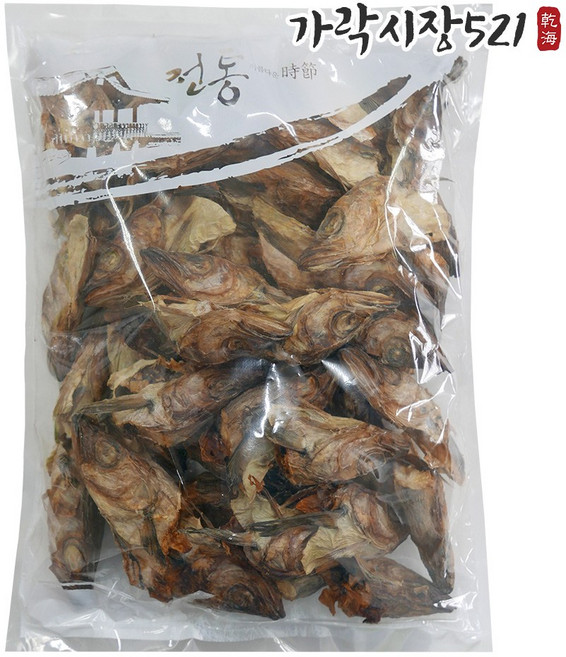 가락시장521 북어대가리 육수용 대용량 황태머리 말린 마른 황태대가리 국물용, 1개, 2kg