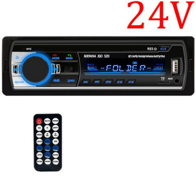안드로이드 올인원 오토 자동차 라디오 스테레오 플레이어 디지털 블루투스 MP3 60W x 4 FM 오디오 음악 USBSD 대시 AUX 입력, 3) 24V, 3) 24V