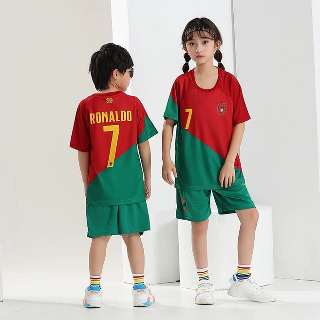 아동 축구 유니폼 세트 호날드 메시 국가대표 축구복