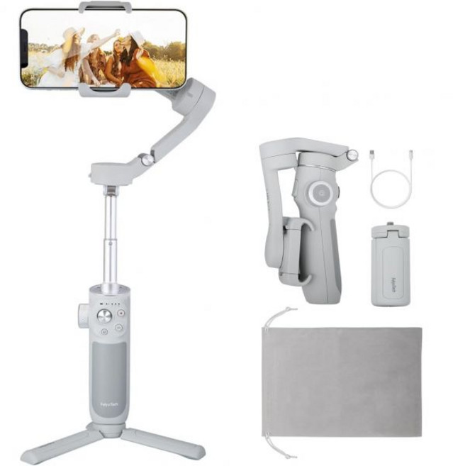 모든 iPhone 및 Android 시리즈 3축 휴대폰용 스마트폰용 페이유텍 빔블 4 짐벌 스태빌라이저 260g 페이로드 AI 추적/돌리 줌/타임 랩스 휴대용, 모든 iPhone 및 Android 시리즈 3축 휴대폰, 1개