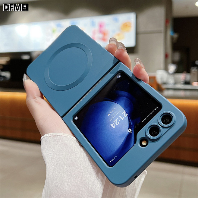 DFMEI 適用三星Galaxy Z Flip7液態手機殼ZFlip3摺疊硅膠磁吸防摔保護套