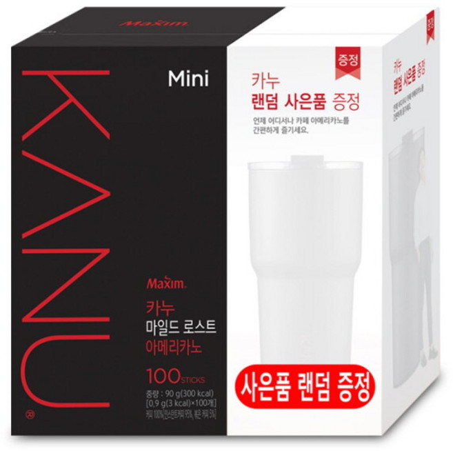 [카누] 미니 마일드 로스트 아메리카노 100T+램덤사은품, 100개입, 900mg, 1박스