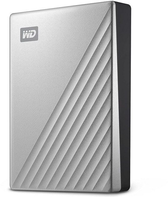 WD 5TB 마이패스포트 울트라 맥용 실버 휴대용 외장 하드 드라이브 HDD USB-C 및 USB 3.1 호환 - WDBPMV0050BSL-WESN