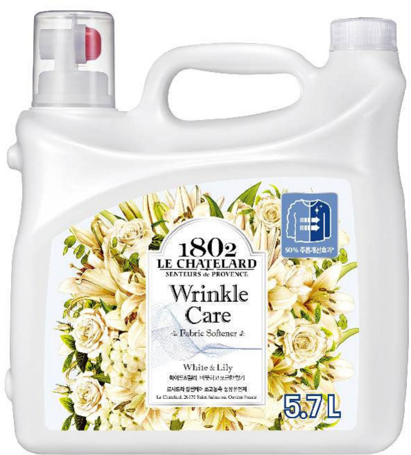 애경 르샤트라 링클케어 섬유유연제 5.7L 용기 릴리, 1