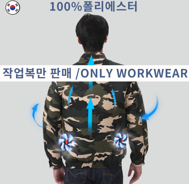 여름 에어컨옷 작업복 미채 곤색 4개선풍기 작업복만