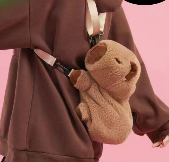 [NEW2026[웰로비 카피바라가방 카피바라 인형 가방 보조가방 크로스백