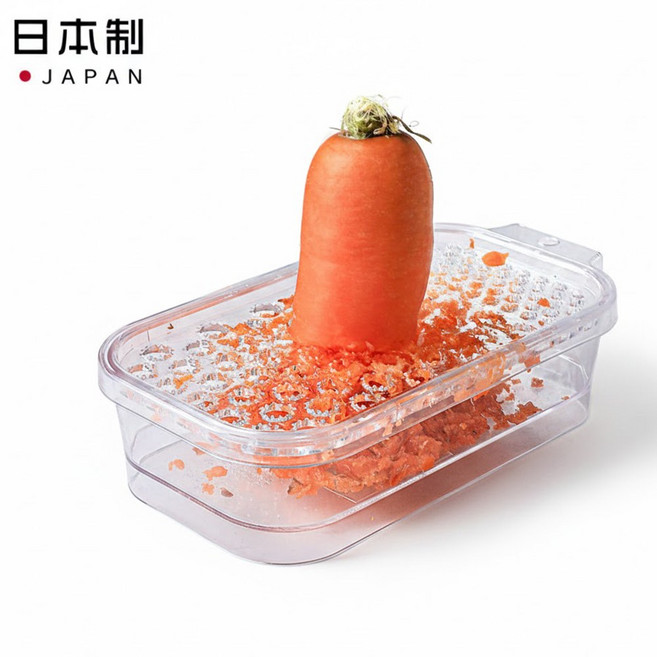 컴팩트한 사이즈 MADE IN JAPAN 가정용 플라스틱 야채 채소 강판 제스터, 1개, 투명