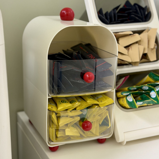 르뱅블루 식탁 위 수납 정리함, 화이트, 1개