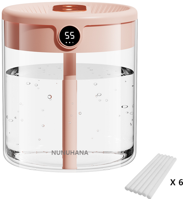 NUNUHANA 씻기편한 대용량 가습기 2L#K15, 핑크색