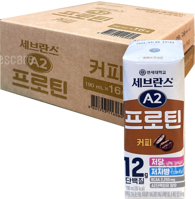 연세유업 세브란스 A2프로틴 커피, 16개, 190ml