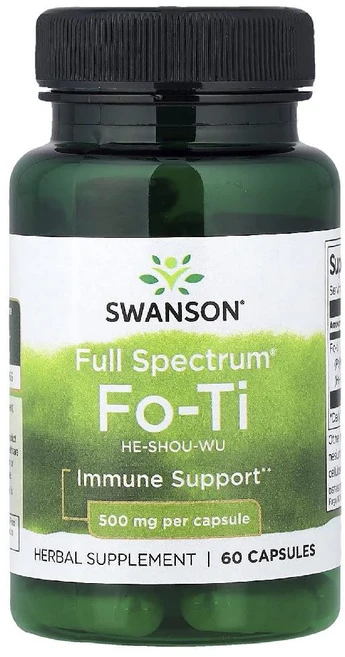 스완슨 Fo-Ti 500 mg 60캡슐, 1개, 60정 - 쿠팡