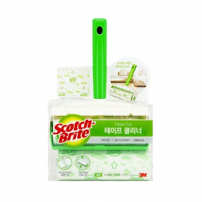 중형 테이프 클리너 디스펜서 리필 세트 먼지 제거 청소 도구 10개입