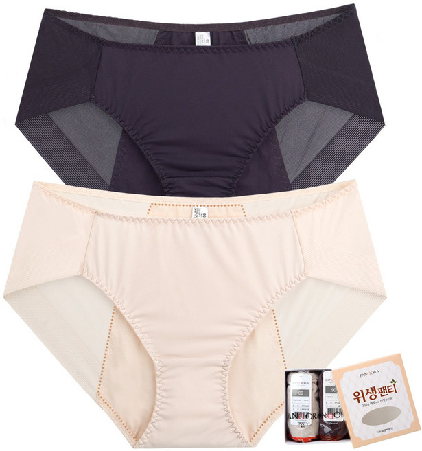 판도라by비비안 여성안심 헴라인 위생팬티 2종