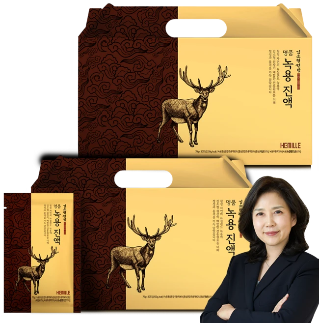 김소형 원장 명품 녹용 진액 스팀 중탕추출 녹용즙, 70g, 60개 - 쿠팡