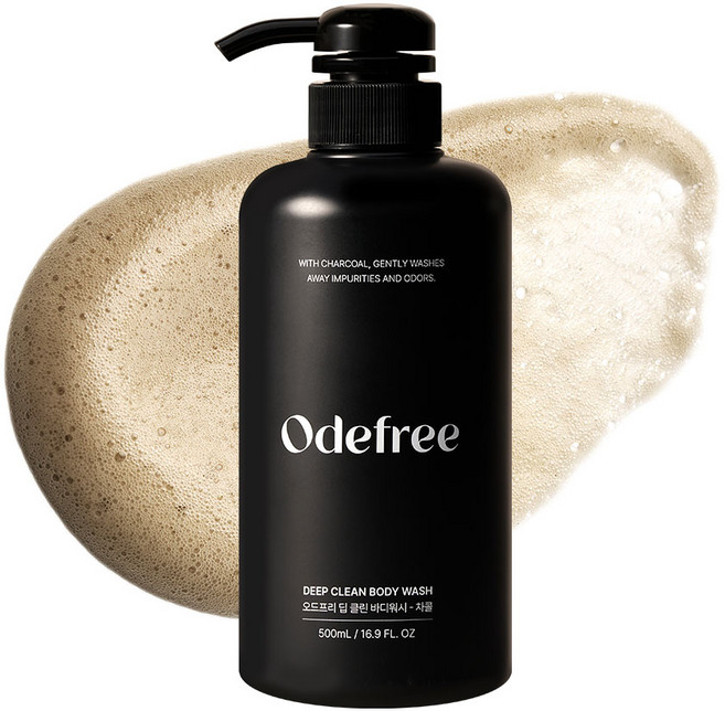 오드프리 딥 클린 바디 워시 차콜 땀 냄새 체취 제거, 1개, 500ml