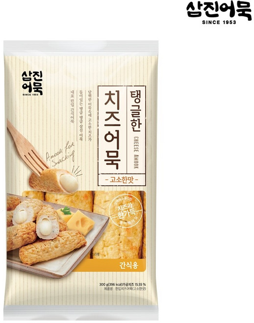 [삼진어묵] 탱글한 치즈어묵(고소한맛) 300g, 1개