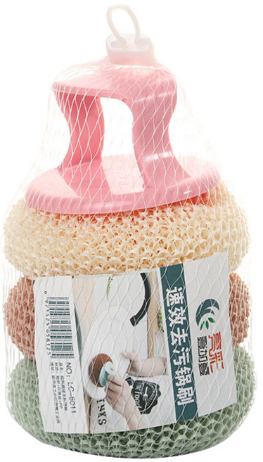 업그레이드 손 보호 냄비솔 교체팩 포함 속건 위생 주방 다용도 솔, 3개, 3색 세트