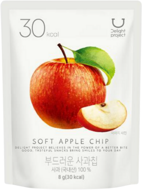 딜라이트 프로젝트 부드러운 사과칩, 10개, 8g