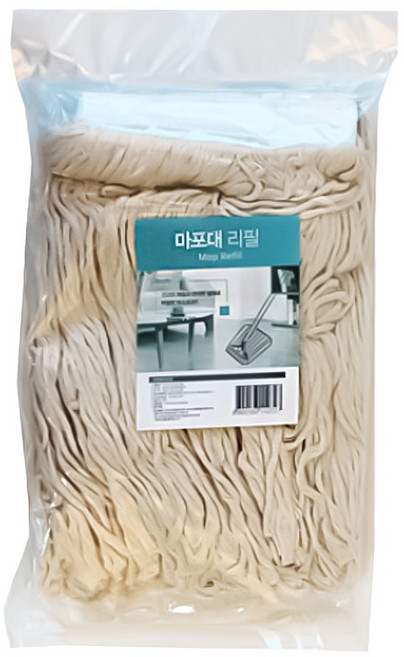 마포대리필 마포걸레 리필 밀대걸레 대걸레 마대걸레 교체용 막대 걸레 마포대 물걸레밀대 바닥청소, 아이보리, 1개